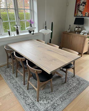 Eva Extendable Dining Table, Light Oak