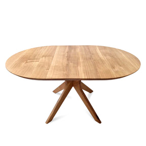 Bibi Extendable Round Dining Table in Solid Oak