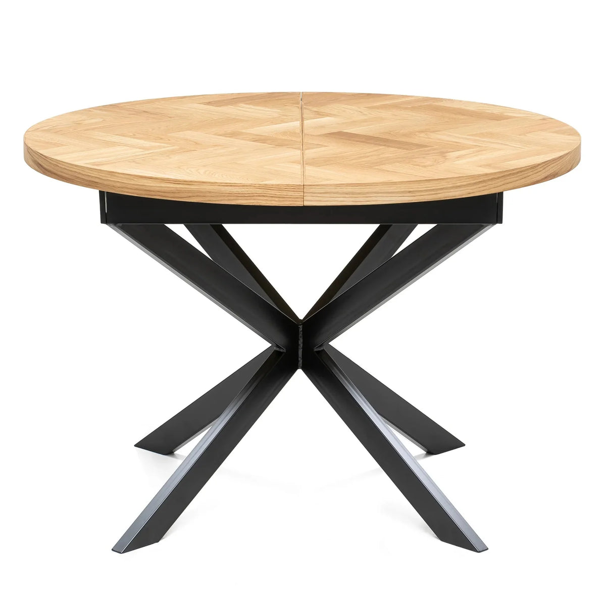 Astrid Round Extendable Parquet Dining Table