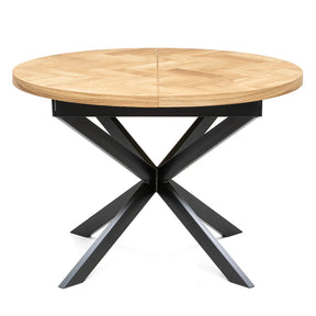 Astrid Round Extendable Parquet Dining Table
