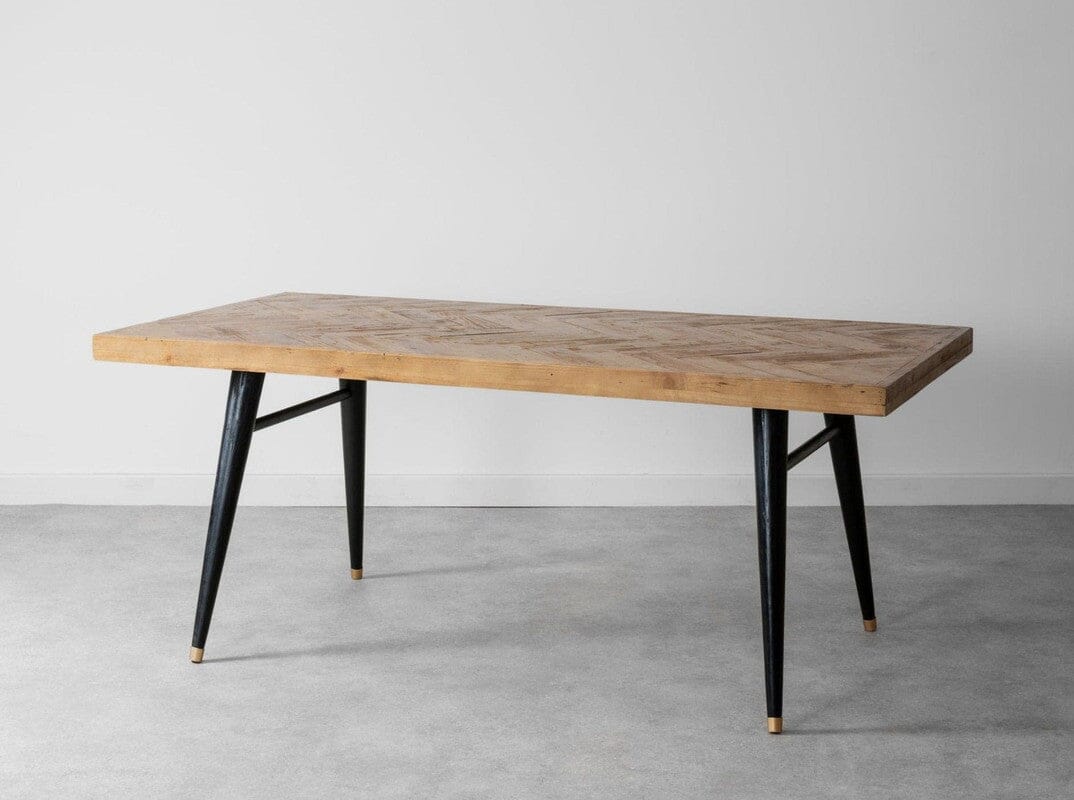Mode Fixed Top Dining Table (180cm) & Brown Houston Dining Chairs